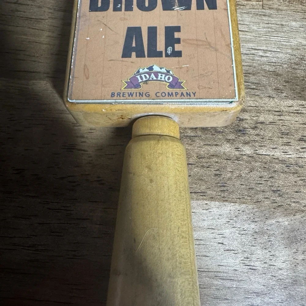 Idaho Brewing Company Brown Ale Beer Tap Handle Wood Vintage Bar Decor